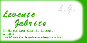 levente gabrits business card